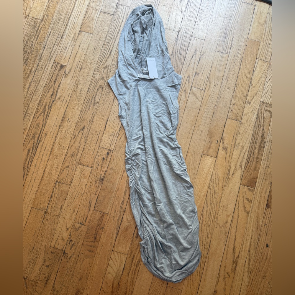 Women’s Gray Fitted Hooded Dress